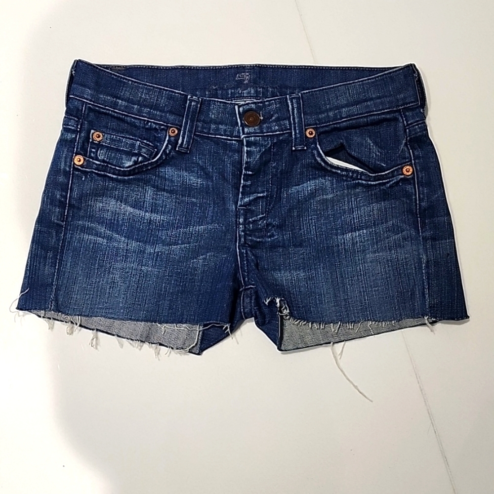 7 for All Mankind Jean Shorts 24 cut off